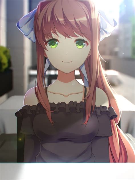 ddlc monika fanart|ddlc monika desktop wallpaper.